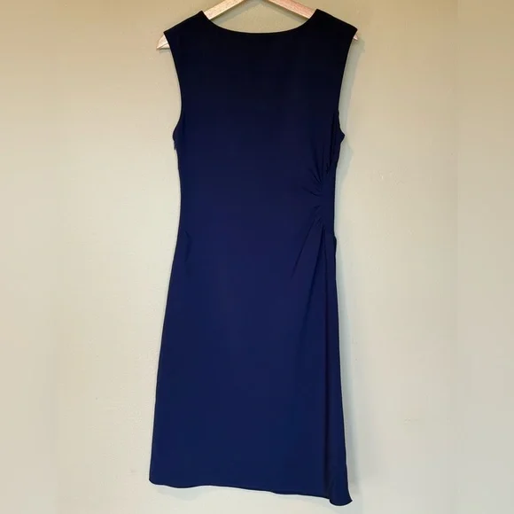SACHIN & BABI Diana Mid Length Stretch Crepe Dress Navy NWT Size 6 - Picture 3 of 10